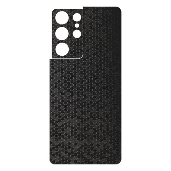 Folie Skin SILKASE pentru Samsung S21 Ultra, negru hexa, protectie spate telefon (SILKASE, Telefoane Samsung) by www.silkase.ro Folie Skin SILKASE pentru Samsung S21 Ultra, negru hexa, protectie spate telefon (Telefoane Samsung, S0246) by www.silkase.ro