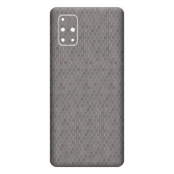 Folie Skin SILKASE pentru Samsung A71, gri hex, protectie spate telefon Folie Skin SILKASE pentru Samsung A71, gri hex, protectie spate telefon