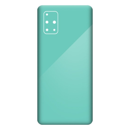 Folie Skin SILKASE pentru Samsung A71, turcoaz lucios, protectie spate telefon (Telefoane Samsung, S0325) by www.silkase.ro