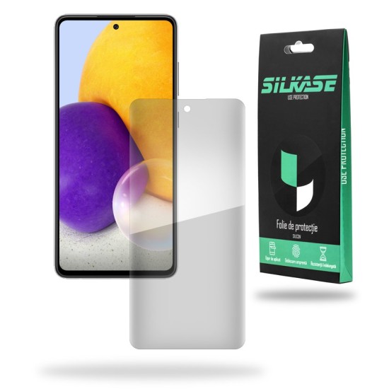 Folie silicon pentru Samsung Galaxy A72, SILKASE, Gel TPU, antibacterian, regenerabila (Telefoane Samsung, F0057) by www.silkase.ro