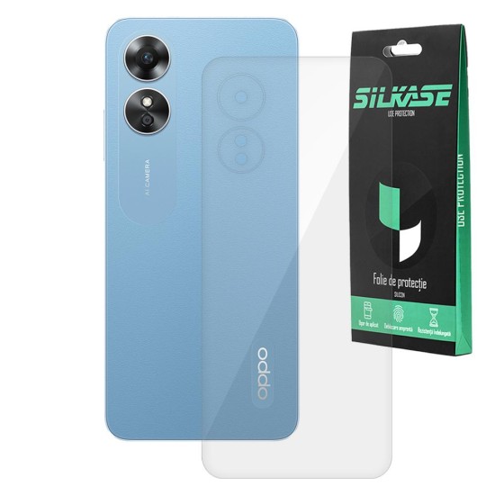 Folie spate SILKASE pentru OPPO A17, protectie spate, silicon regenerabil (A17, F5566) by www.silkase.ro
