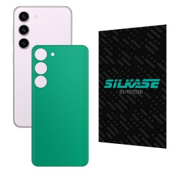 Folie skin SILKASE pentru Samsung Galaxy S23 Plus, turcoaz mat, protectie spate telefon
