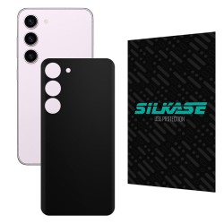 Folie skin SILKASE pentru Samsung Galaxy S23 Plus, negru mat, protectie spate telefon