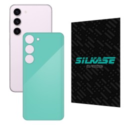Folie skin SILKASE pentru Samsung Galaxy S23 Plus, turcoaz lucios, protectie spate telefon