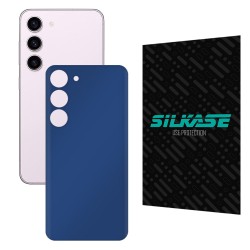 Folie skin SILKASE pentru Samsung Galaxy S23 Plus, albastru inchis mat, protectie spate telefon
