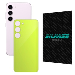 Folie skin SILKASE pentru Samsung Galaxy S23 Plus, verde neon, protectie spate telefon