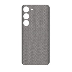 Folie skin SILKASE pentru Samsung Galaxy S23 Plus, gri hex, protectie spate telefon