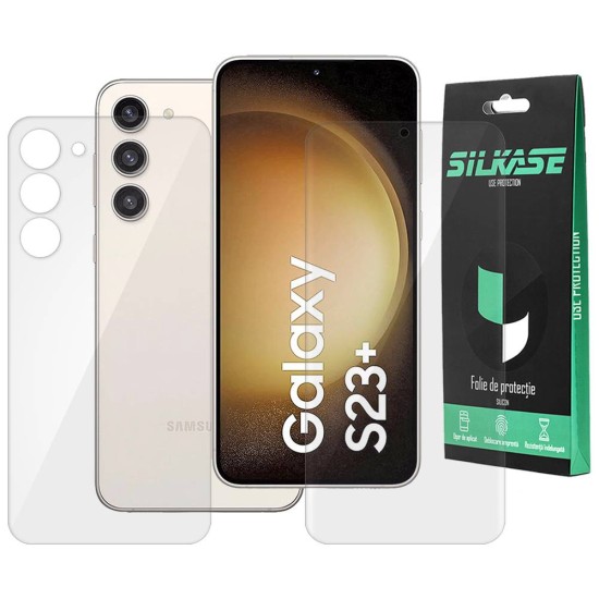 Set 2 folii SILKASE pentru Samsung Galaxy S23 Plus, protectie telefon,silicon regenerabil (SILKASE, Telefoane Samsung) by www.silkase.ro Set 2 folii SILKASE pentru Samsung Galaxy S23 Plus, protectie telefon,silicon regenerabil (Telefoane Samsung, F5641) by www.silkase.ro