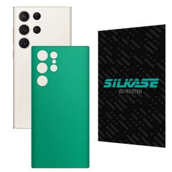 Folie skin SILKASE pentru Samsung Galaxy S23 Ultra, turcoaz mat, protectie spate telefon