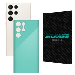 Folie skin SILKASE pentru Samsung Galaxy S23 Ultra, turcoaz lucios, protectie spate telefon