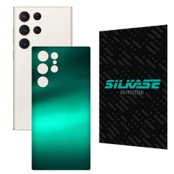 Folie skin SILKASE pentru Samsung Galaxy S23 Ultra, verde emerald, protectie spate telefon