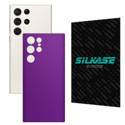 Folie skin SILKASE pentru Samsung Galaxy S23 Ultra, violet mat, protectie spate telefon