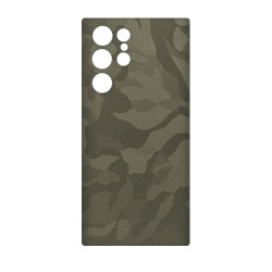 Folie skin SILKASE pentru Samsung Galaxy S23 Ultra, camo verde, protectie spate telefon Folie skin SILKASE pentru Samsung Galaxy S23 Ultra, camo verde, protectie spate telefon
