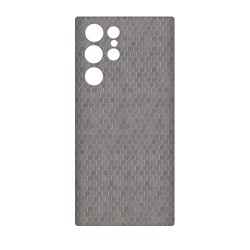 Folie skin SILKASE pentru Samsung Galaxy S23 Ultra, gri hex, protectie spate telefon Folie skin SILKASE pentru Samsung Galaxy S23 Ultra, gri hex, protectie spate telefon