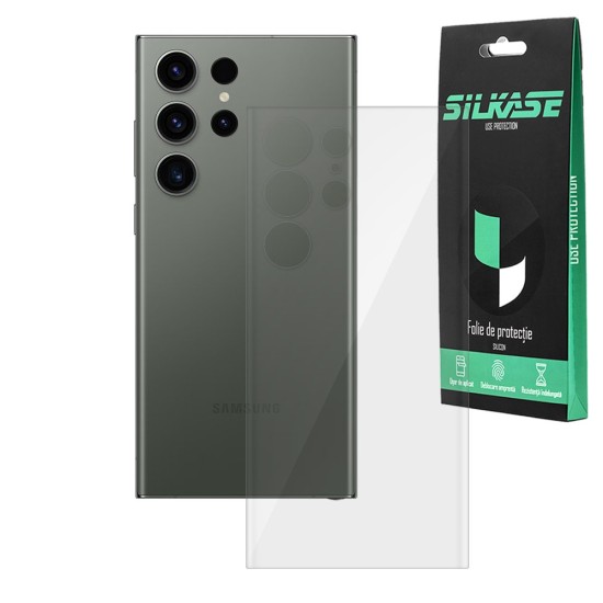 Folie spate SILKASE pentru Samsung Galaxy S23 Ultra, protectie spate, silicon regenerabil (SILKASE, Telefoane Samsung) by www.silkase.ro Folie spate SILKASE pentru Samsung Galaxy S23 Ultra, protectie spate, silicon regenerabil (Telefoane Samsung, F5648) by www.silkase.ro