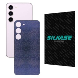 Folie skin SILKASE pentru Samsung Galaxy S23, albastru hexa, protectie spate telefon