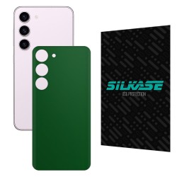 Folie skin SILKASE pentru Samsung Galaxy S23, verde inchis mat, protectie spate telefon