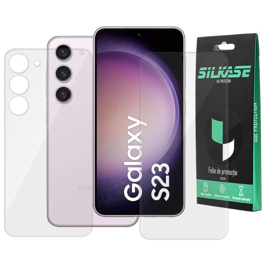 Set 2 folii SILKASE pentru Samsung Galaxy S23, protectie telefon,silicon regenerabil (Telefoane Samsung, F5633) by www.silkase.ro