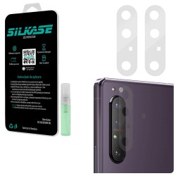 Set folii SILKASE pentru Sony Xperia 1 II, 3 buc, protectie camera silicon, regenerabile, antibacteriene