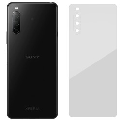 Folie spate silicon pentru Sony Xperia 10 II, SILKASE, Gel TPU, antibacterian, regenerabila