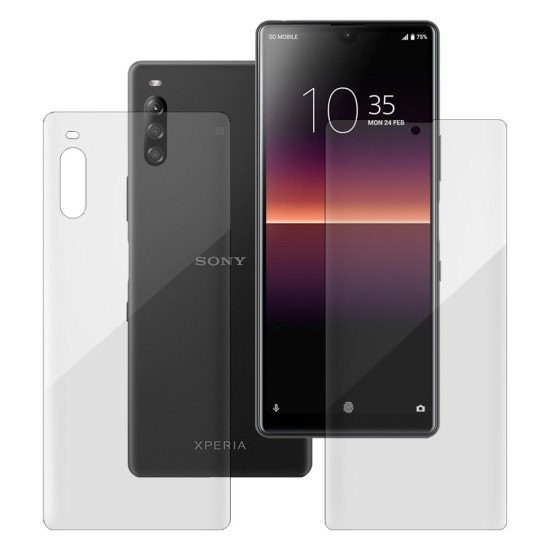 Set Folii compatibile cu Sony Xperia L4, SILKASE, Gel TPU, antibacterian, regenerabila (Xperia L4, F0554) by www.silkase.ro
