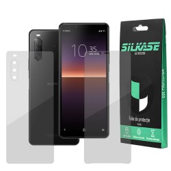 Set folii silicon pentru Sony Xperia 10 II, SILKASE, Gel TPU, antibacterian, regenerabil