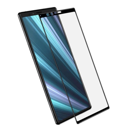 Folie full screen tempered glass, SILKASE Sony Xperia 5, sticla 5D 9H, Black (SILKASE, Xperia 5) by www.silkase.ro Folie full screen tempered glass, SILKASE Sony Xperia 5, sticla 5D 9H, Black (Xperia 5, F1268) by www.silkase.ro