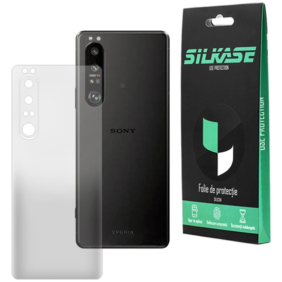 Folie spate mata SILKASE pentru Sony Xperia 1 III, protectie spate, silicon regenerabil (SILKASE, Xperia 1 III) by www.silkase.ro Folie spate mata SILKASE pentru Sony Xperia 1 III, protectie spate, silicon regenerabil (Xperia 1 III, F2551) by www.silkase.ro