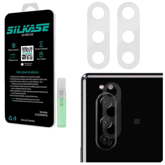 Set folii SILKASE pentru Sony Xperia 5, 3 buc, protectie camera silicon, regenerabile, antibacteriene (SILKASE, Xperia 5) by www.silkase.ro Set folii SILKASE pentru Sony Xperia 5, 3 buc, protectie camera silicon, regenerabile, antibacteriene (Xperia 5, C0125) by www.silkase.ro