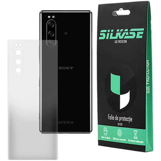 Folie spate mata SILKASE pentru Sony Xperia 5, protectie spate, silicon regenerabil (SILKASE, Xperia 5) by www.silkase.ro Folie spate mata SILKASE pentru Sony Xperia 5, protectie spate, silicon regenerabil (Xperia 5, F2555) by www.silkase.ro