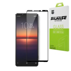 Folie sticla SILKASE pentru Sony Xperia 10 III, FullGlue, FullCover, tempered glass 9H, negru