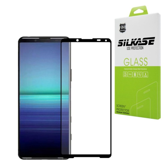 Folie sticla curbata SILKASE pentru Sony Xperia 5 III, FullGlue, FullCover, tempered glass 9H,negru (SILKASE, Xperia 5 III) by www.silkase.ro Folie sticla curbata SILKASE pentru Sony Xperia 5 III, FullGlue, FullCover, tempered glass 9H,negru (Xperia 5 III, F2870) by www.silkase.ro