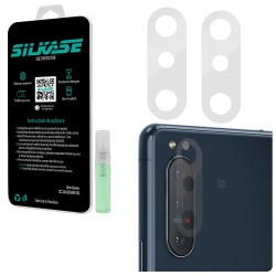 Set folii SILKASE pentru Sony Xperia 5 III, 3 buc, protectie camera silicon, regenerabile, antibacteriene