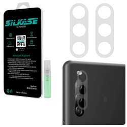 Set folii SILKASE pentru Sony Xperia L4, 3 buc, protectie camera silicon, regenerabile, antibacteriene