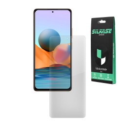 Folie silicon compatibila cu Xiaomi Redmi Note 10 Pro, SILKASE, Gel TPU, antibacterian, regenerabila