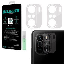 Set folii SILKASE pentru Xiaomi Poco F3, 3 buc, protectie camera silicon, regenerabile, antibacteriene