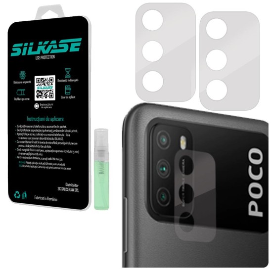 Set folii SILKASE pentru Xiaomi POCO M3, 3 buc, protectie camera silicon, regenerabile, antibacteriene (SILKASE, Set Folii Camere silicon) by www.silkase.ro Set folii SILKASE pentru Xiaomi POCO M3, 3 buc, protectie camera silicon, regenerabile, antibacteriene (Poco M3, C0062) by www.silkase.ro