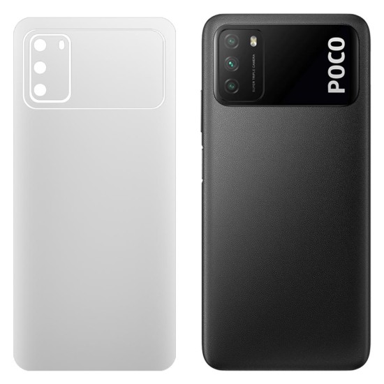 Folie spate mata SILKASE pentru Xiaomi POCO M3, protectie spate, silicon regenerabil (Poco M3, F2414) by www.silkase.ro
