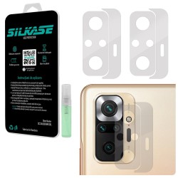 Set folii SILKASE pentru Xiaomi Redmi Note 10 Pro, 3 buc, protectie camera silicon, regenerabile, antibacteriene