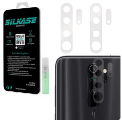 Set folii SILKASE pentru Xiaomi Redmi Note 8 Pro, 3 buc, protectie camera silicon, regenerabile, antibacteriene