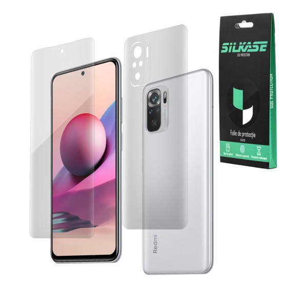 Set folii SILKASE pentru Xiaomi Redmi Note 10S, protectie telefon, silicon regenerabil (Redmi Note 10S, F2834) by www.silkase.ro