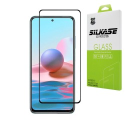 Folie sticla SILKASE pentru Xiaomi Redmi Note 10 Pro, FullGlue, FullCover, tempered glass 9H,negru