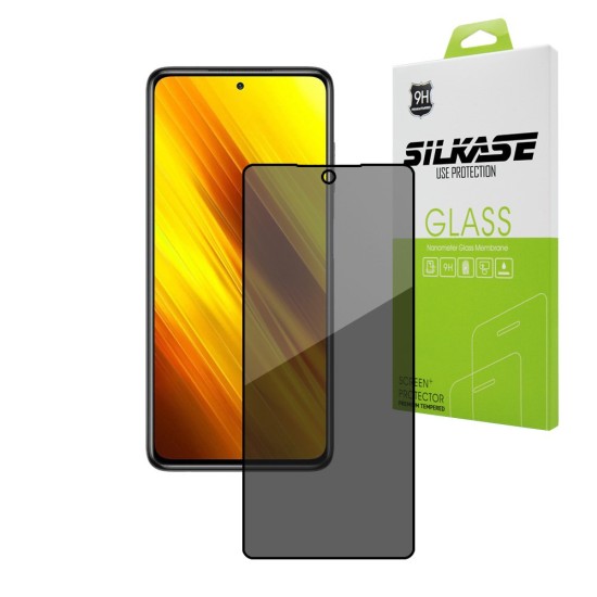 Folie sticla privacy SILKASE pentru Xiaomi Poco X3 Pro, FullGlue, FullCover, tempered glass 9H,negru (SILKASE, Folie Sticla Black) by www.silkase.ro Folie sticla privacy SILKASE pentru Xiaomi Poco X3 Pro, FullGlue, FullCover, tempered glass 9H,negru (Poco X3 Pro, F2887) by www.silkase.ro