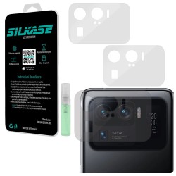 Set folii SILKASE pentru Xiaomi Mi 11 Ultra, 3 buc, protectie camera silicon, regenerabile, antibacteriene