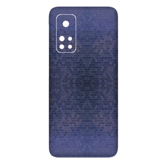 Folie Skin SILKASE pentru Xiaomi Mi 10T, albastru hexa, protectie spate telefon (Mi 10T 5G, S0082) by www.silkase.ro