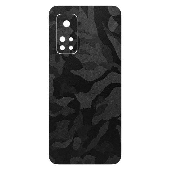 Folie Skin SILKASE pentru Xiaomi Mi 10T, camo negru, protectie spate telefon (Mi 10T 5G, S0086) by www.silkase.ro