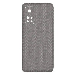Folie Skin SILKASE pentru Xiaomi Mi 10T, gri hex, protectie spate telefon Folie Skin SILKASE pentru Xiaomi Mi 10T, gri hex, protectie spate telefon