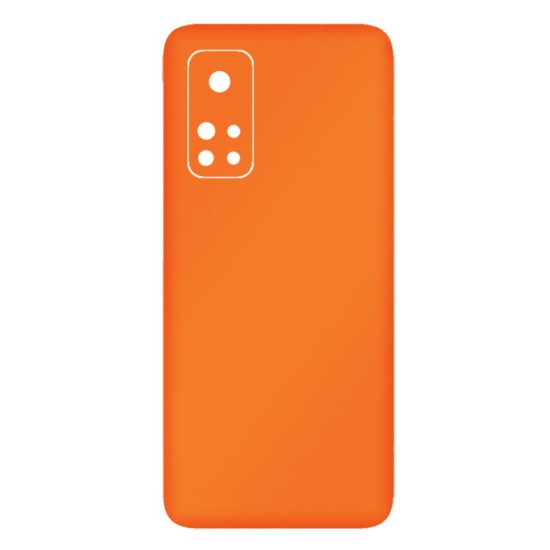 Folie Skin SILKASE pentru Xiaomi Mi 10T Pro, portocaliu mat, protectie spate telefon (Mi 10T Pro 5G, S0123) by www.silkase.ro