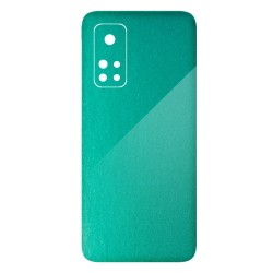 Folie Skin SILKASE pentru Xiaomi Mi 10T Pro, turcoaz metalic, protectie spate telefon
