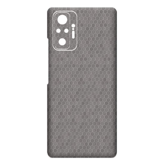 Folie Skin SILKASE pentru Xiaomi Redmi Note 10 Pro, gri hex, protectie spate telefon (Redmi Note 10 Pro, S0341) by www.silkase.ro